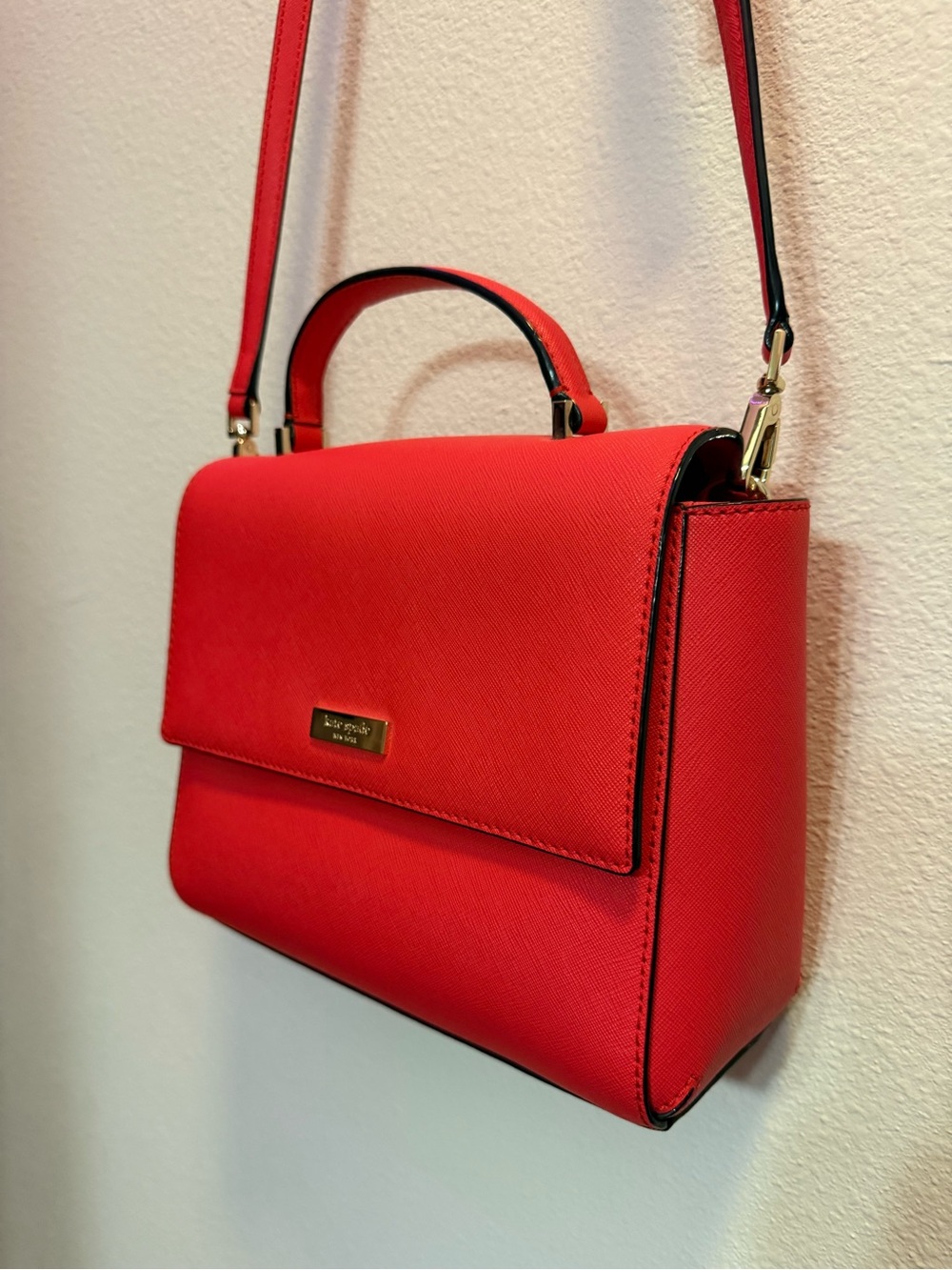 NWOT Kate Spade Newbury Lane Brynlee Satchel Crossbody Bag Geranium Red - Picture 5 of 12